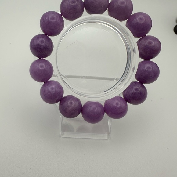 🧿🧿Lavender Jade Beaded Bracelet🧿🧿 - Picture 4 of 6